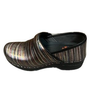 Dansko Women’s Pro XP‎ Multicolor Stripe Metallic Comfort Shoes Clogs- Size 7.5